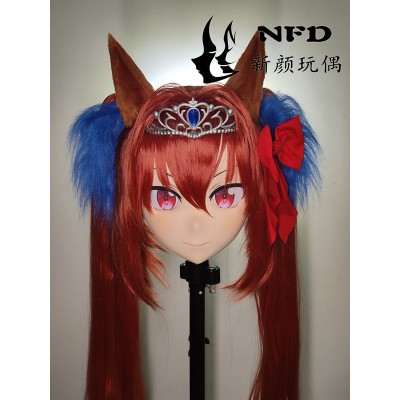 (NFD06)Customize Handmade Crossdress Full Head Female/Girl Resin Japanese Cartoon Character Animego Cosplay Kigurumi Mask